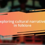 Exploring cultural narratives in folklore