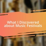 What I Discovered about Music Festivals